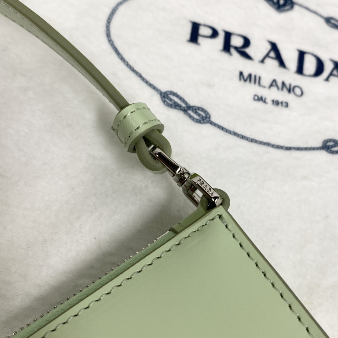 【P900】Prada女包价格 普拉达新款1BC155绿色腋下包单肩包20CM