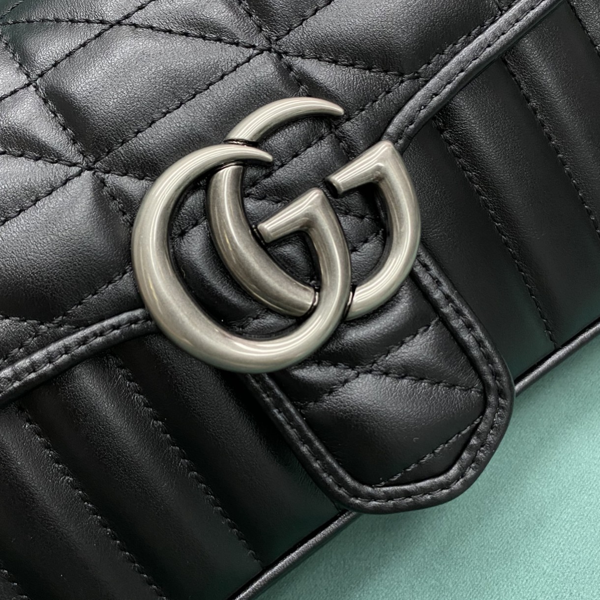 【P1250】古奇新格系列女包 Gucci Marmont几何风格绗缝链条单肩包22CM