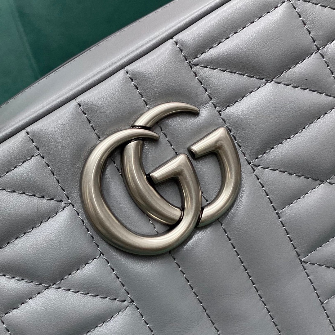 【P1050】Gucci包包价格 古驰447632灰色竖条和斜条绗缝斜挎相机包