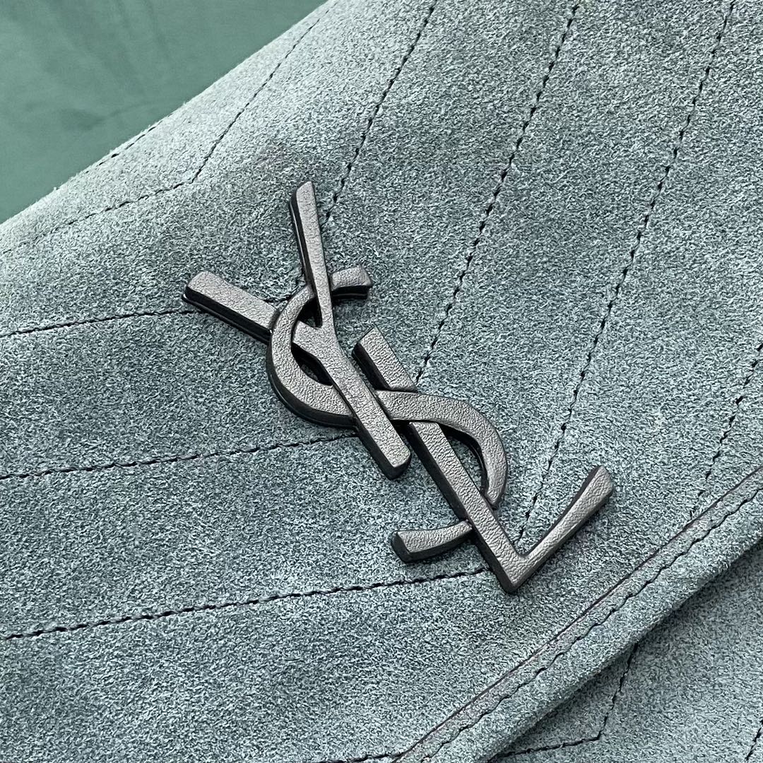 【P1470】圣罗兰秋冬新款包包 YSL NiKi 猄皮系列链条斜挎包单肩包 蓝色