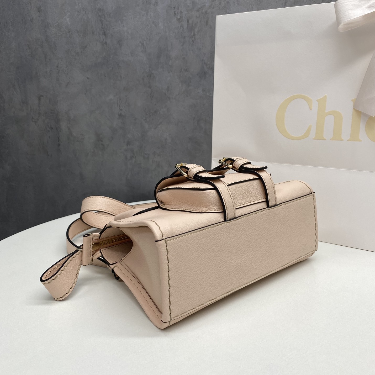 【P1500】克洛依女包货源 Chloe秋冬新款包包27455粉色真皮手提包